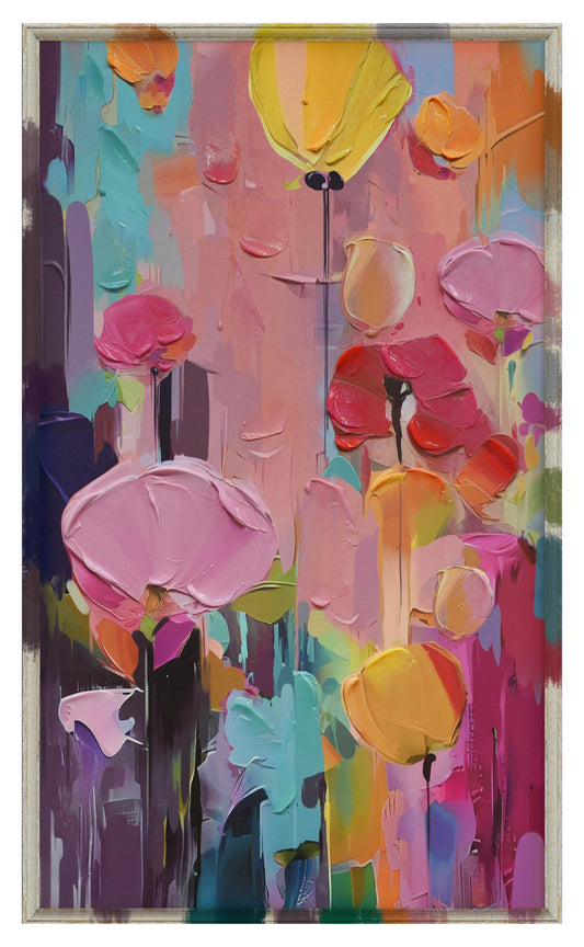 Blossom Radiance - 24" x 40" Framed Wall Art - Pink