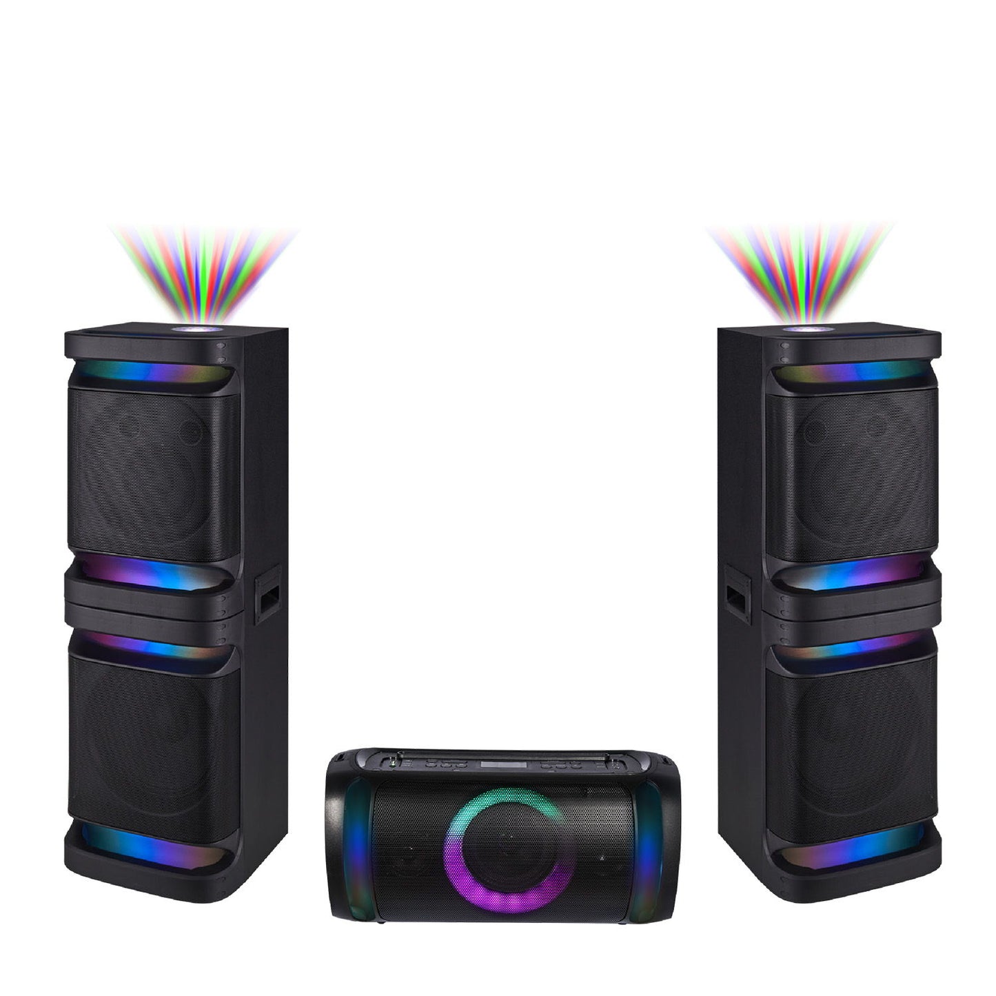 Gemini - Bluetooth Party Light Stereo System & Home Theater Audio System - Black