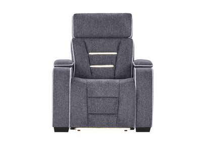 U1895 - P2 Recliner With IS And LED - Dark Gray