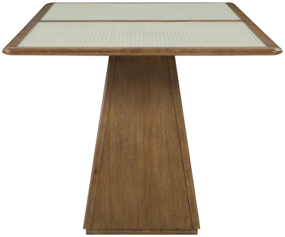 Atrium - Glass Top And Wood Base Dining Table