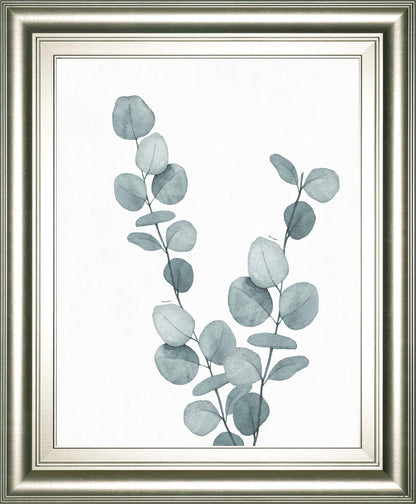 22x26 Blue Botanical Wash III By Conrad Knutsen - Silver