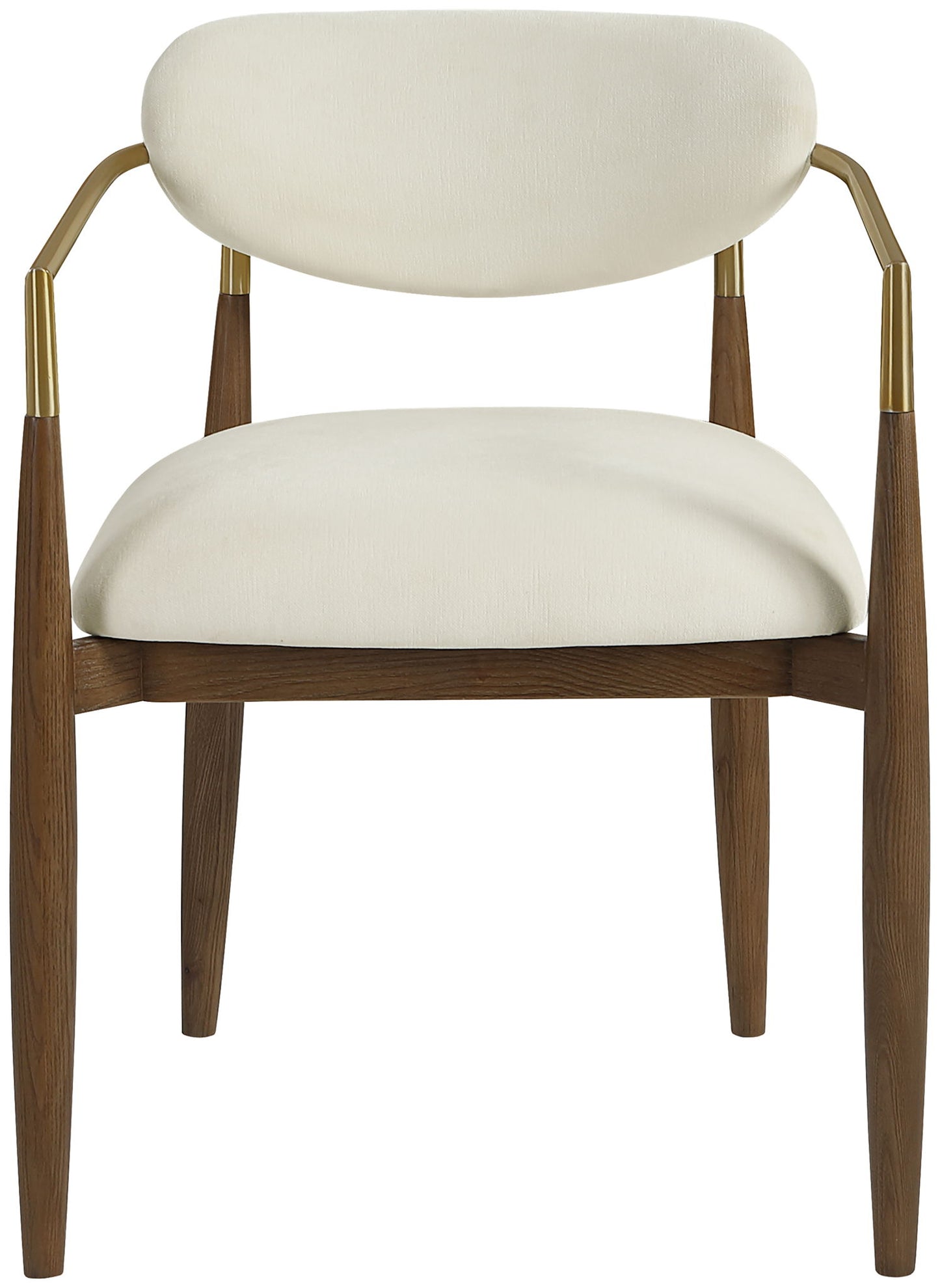 Riccio - Fabric Dining Arm Chair (Set of 2) - Walnut Frame