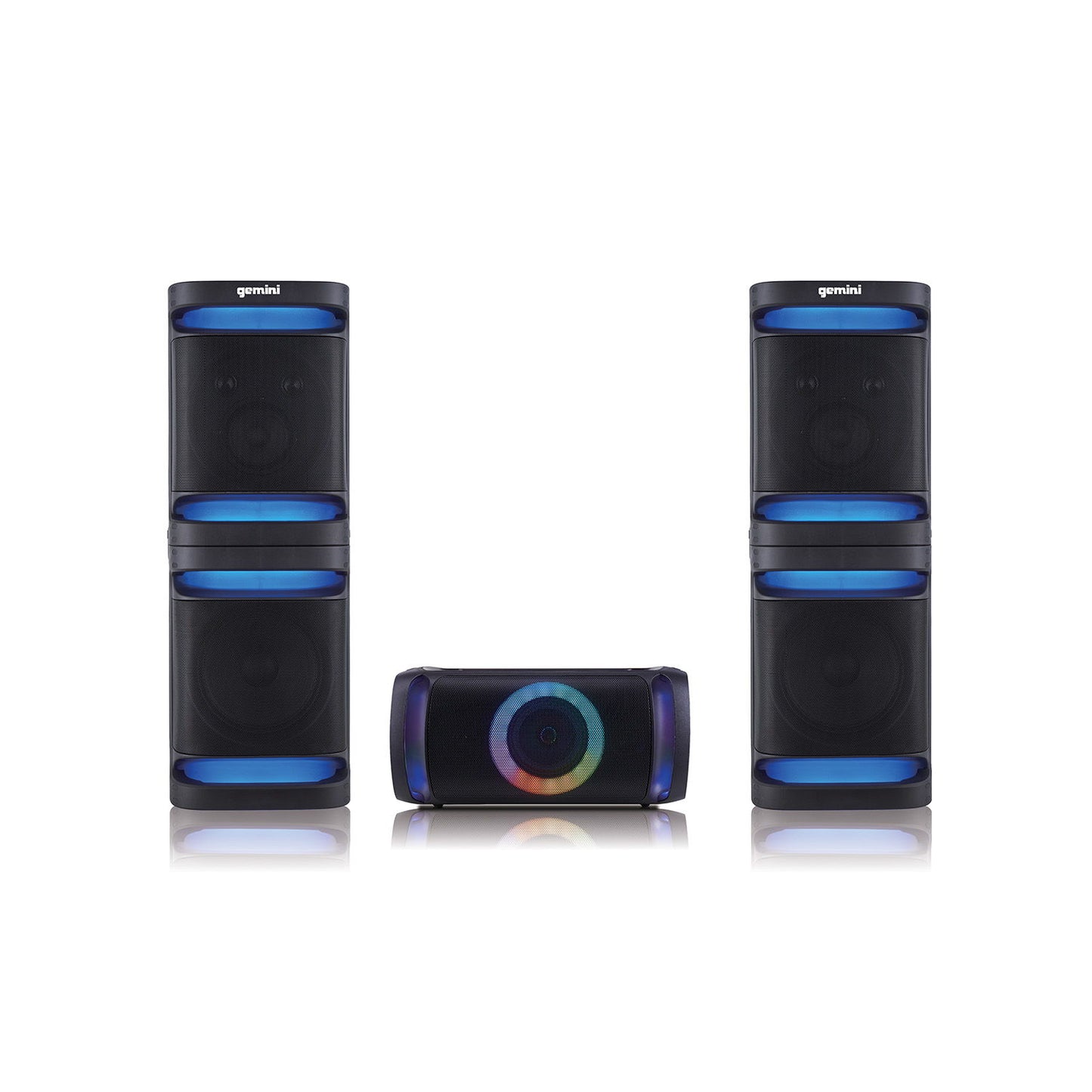 Gemini - Bluetooth Party Light Stereo System & Home Theater Audio System - Black