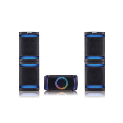 Gemini - Bluetooth Party Light Stereo System & Home Theater Audio System - Black