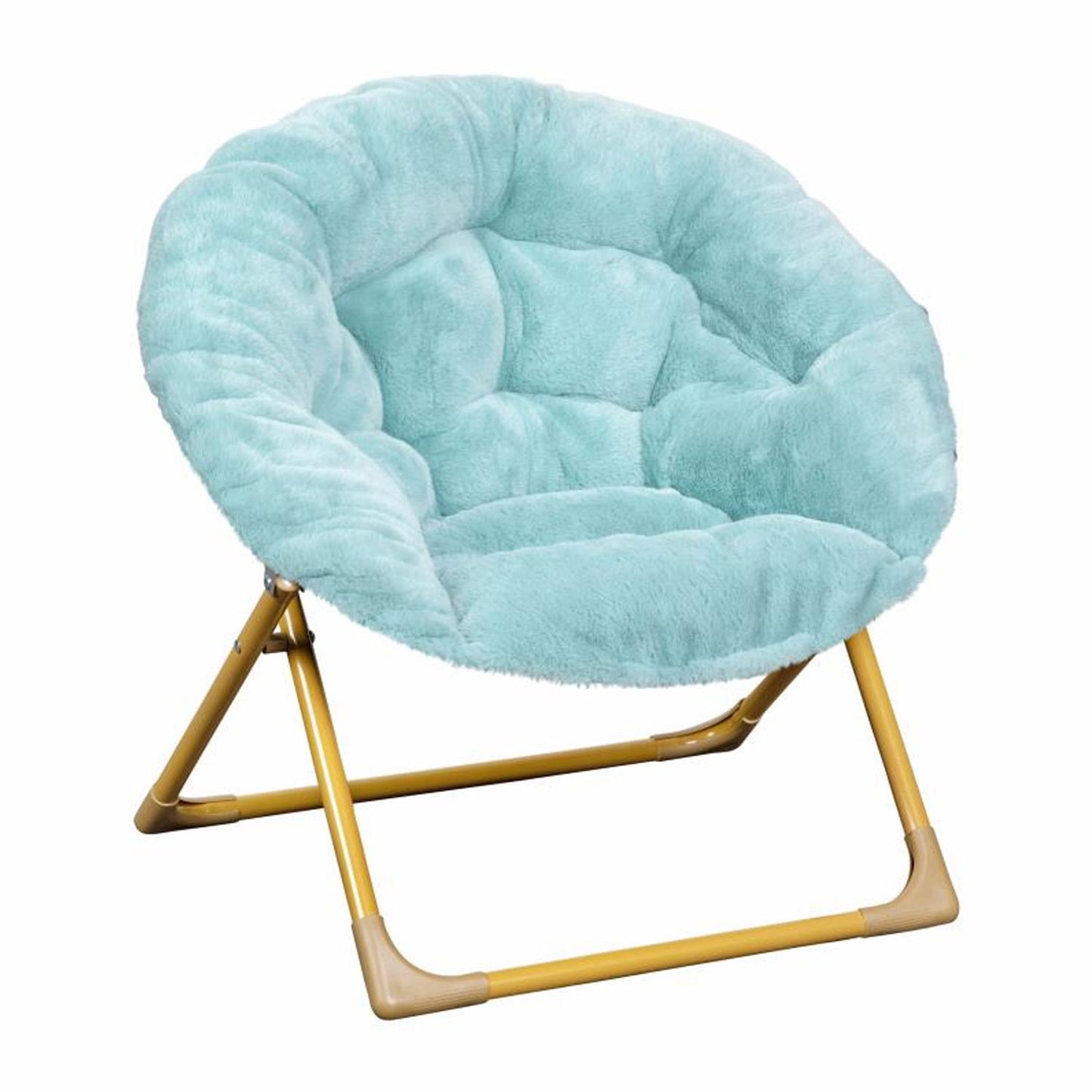 Flash Furniture - Kids Fur Moon Chair - Dusty Aqua