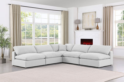 Comfy - 5 Piece Linen Modular Corner Armless Sectional