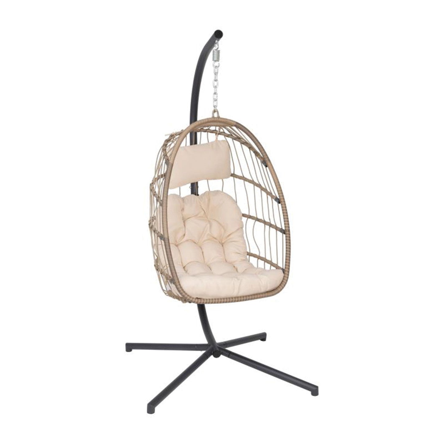 Flash Furniture - Hanging Patio Egg Chair - Beige