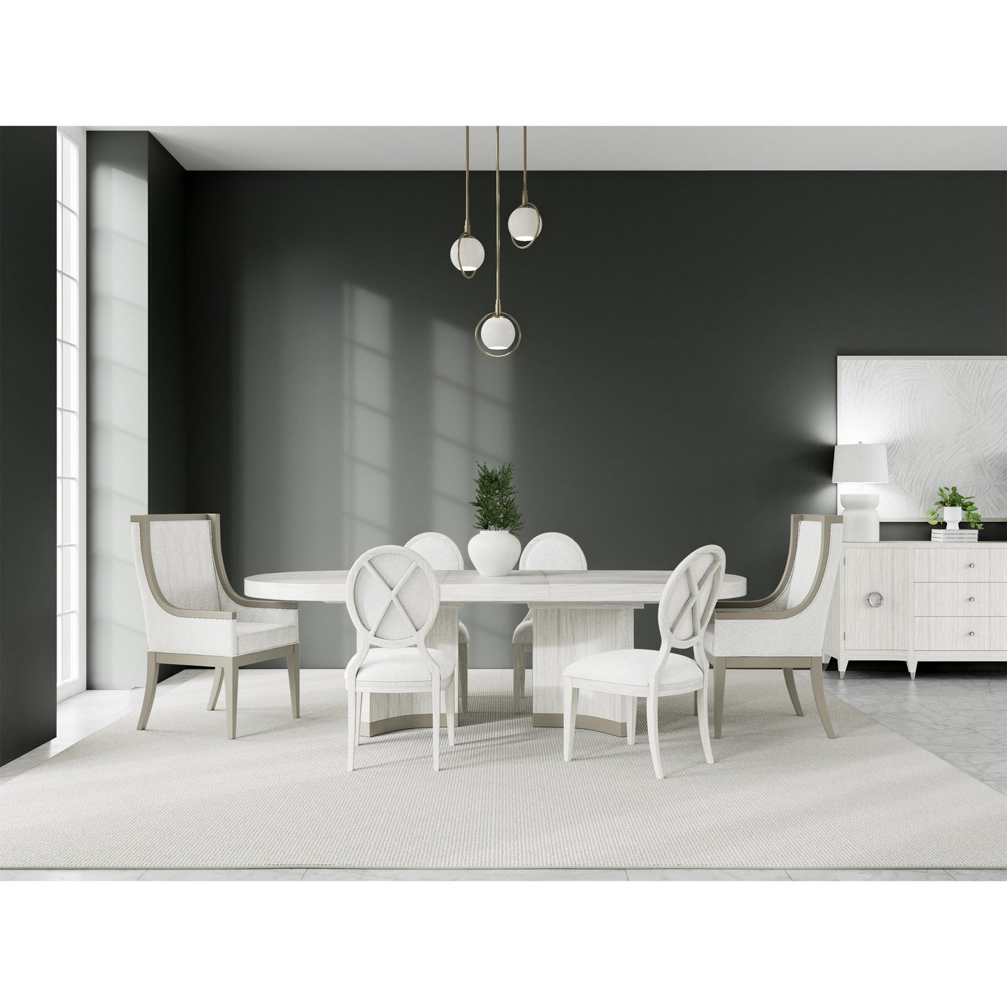 Hepburn - Upholstered Host Chair (Set of 2) - White
