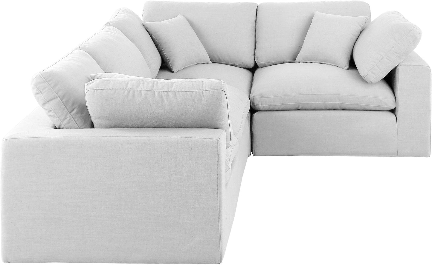 Comfy - 4 Piece Linen Fabric Modular Sectional