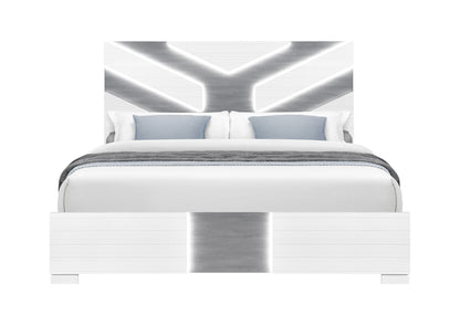 Optimus - Full Bed With LED - White