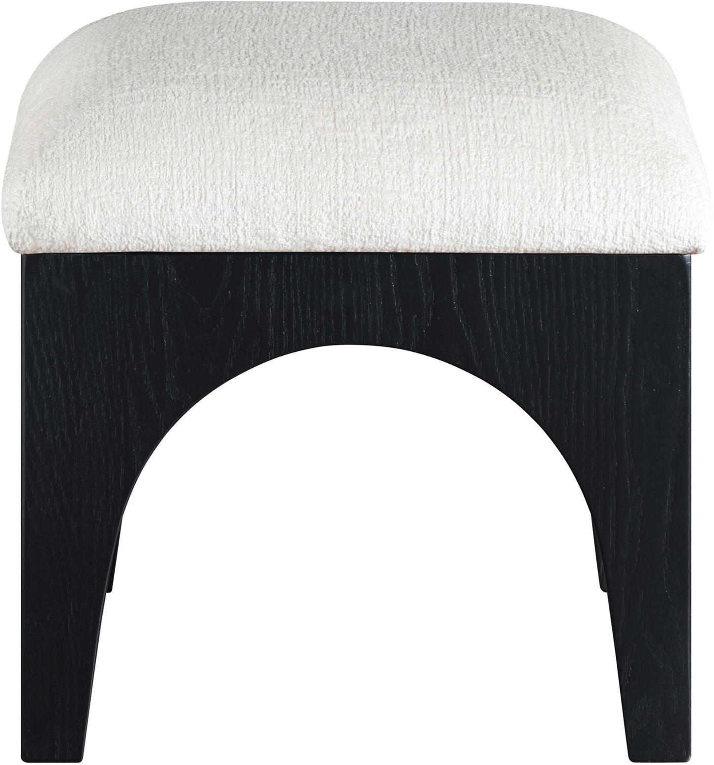 Lawson - Chenille Fabric Ottoman - Black Base