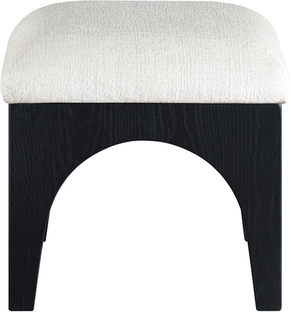 Lawson - Chenille Fabric Ottoman - Black Base
