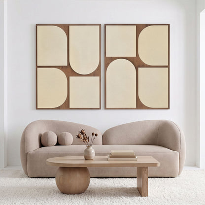 Icon - Mango Wood 2 Piece Wall Art