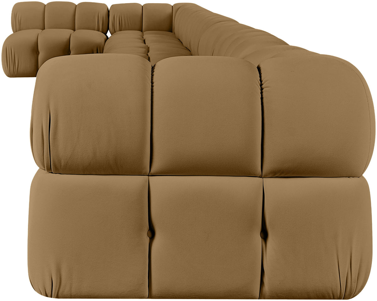 Orin - Velvet Performance Fabric Upholstered 8 Piece L-Shaped Sectional