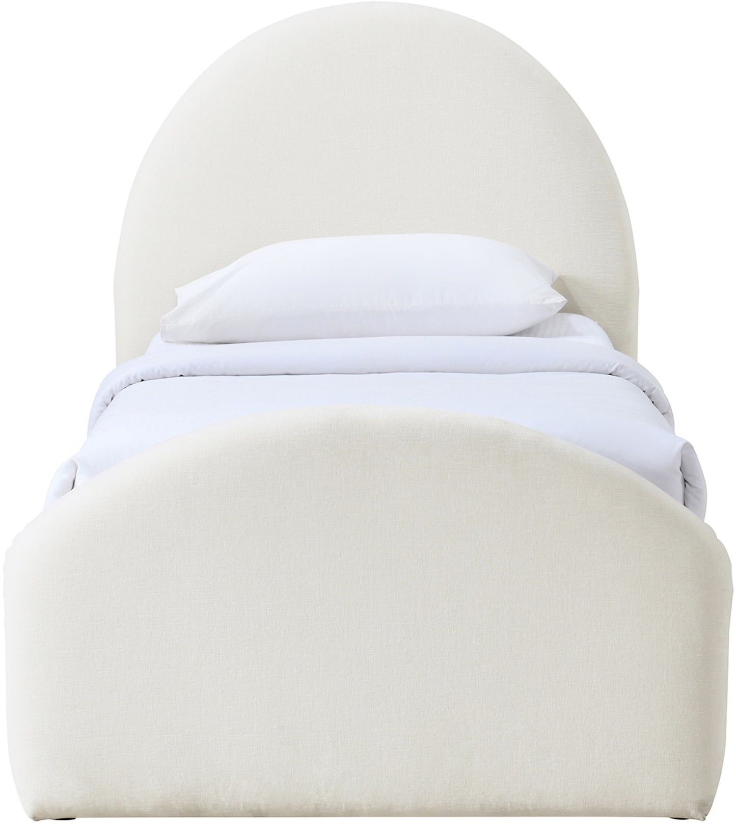 Andaz - Chenille Fabric Upholstered Trundle Bed