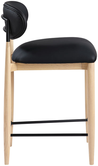 Riccio - Stool - Natural And Black Frame