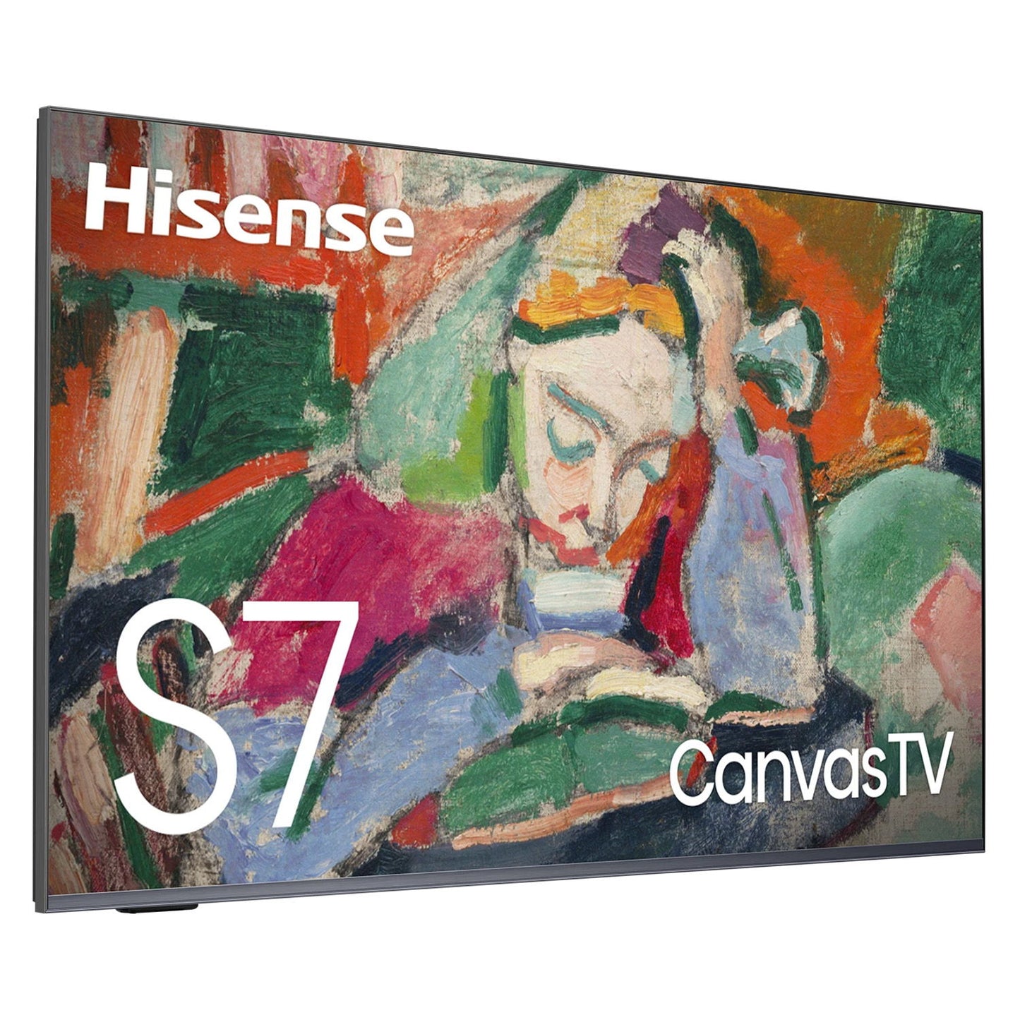Hisense - 65" CanvasTV 4K QLED, Google Smart TV - Black