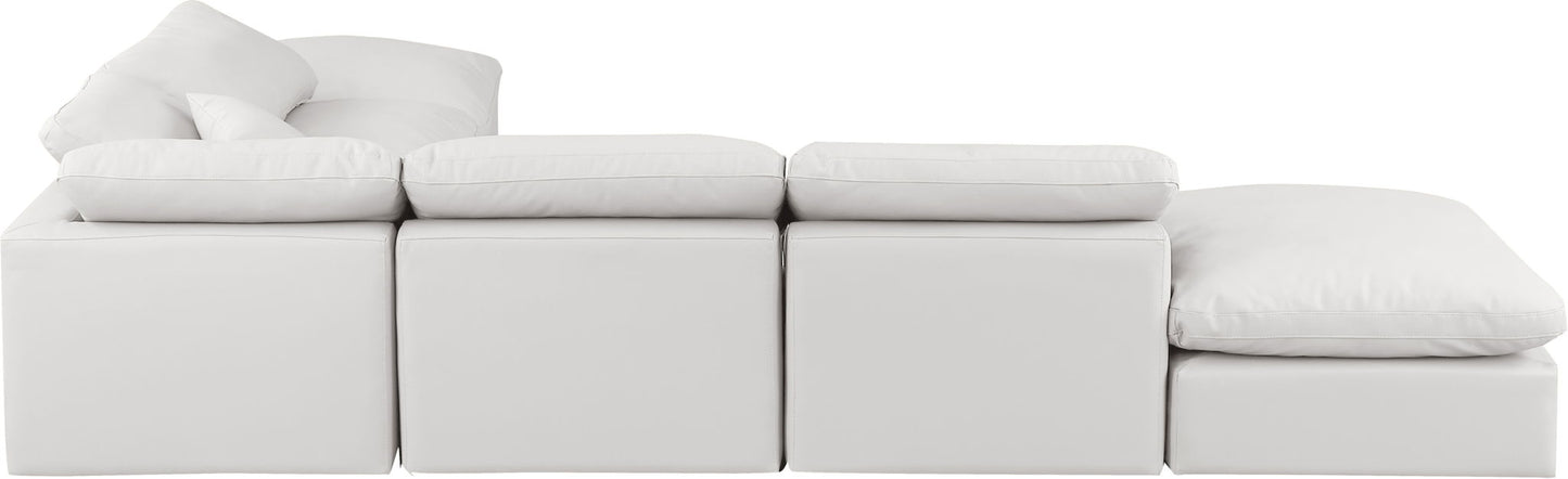 Indulge - Faux Leather 6 Piece Modular Armless Sectional