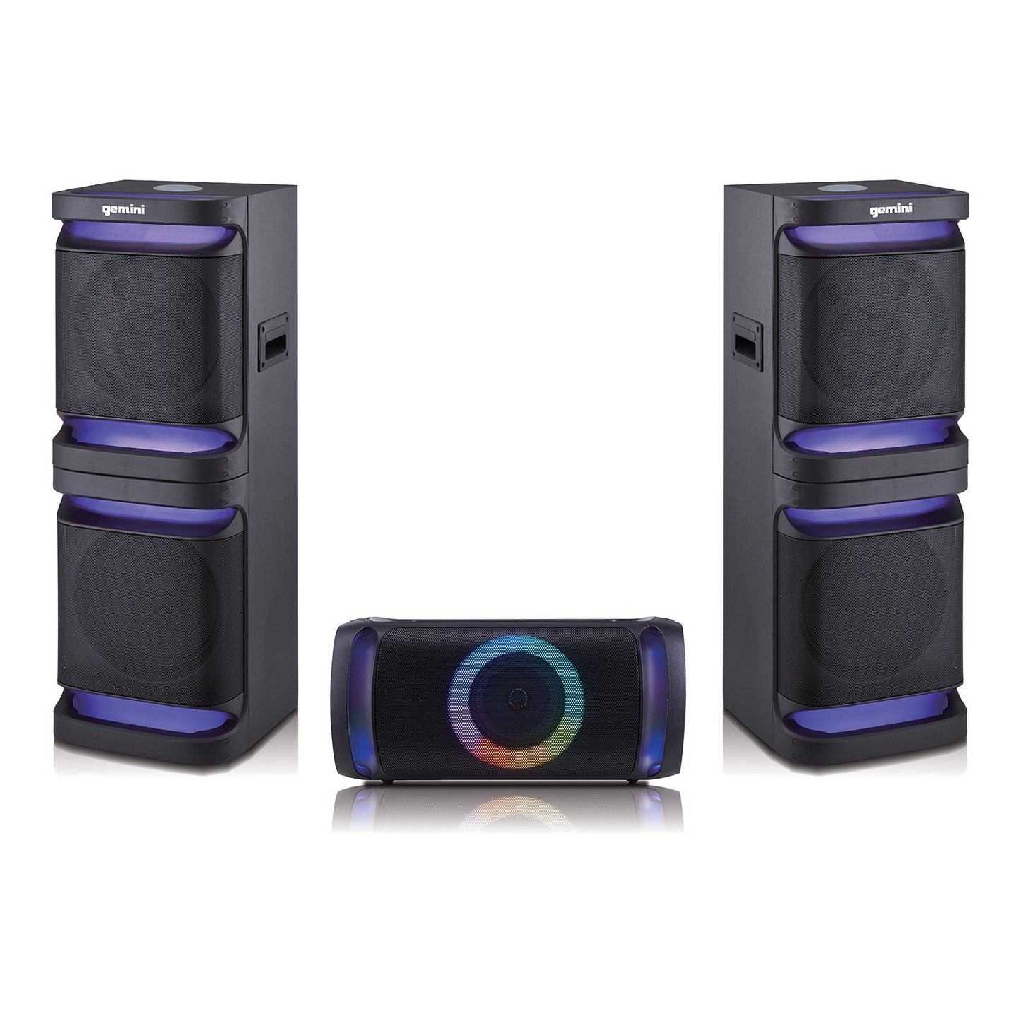 Gemini - Bluetooth Party Light Stereo System & Home Theater Audio System - Black