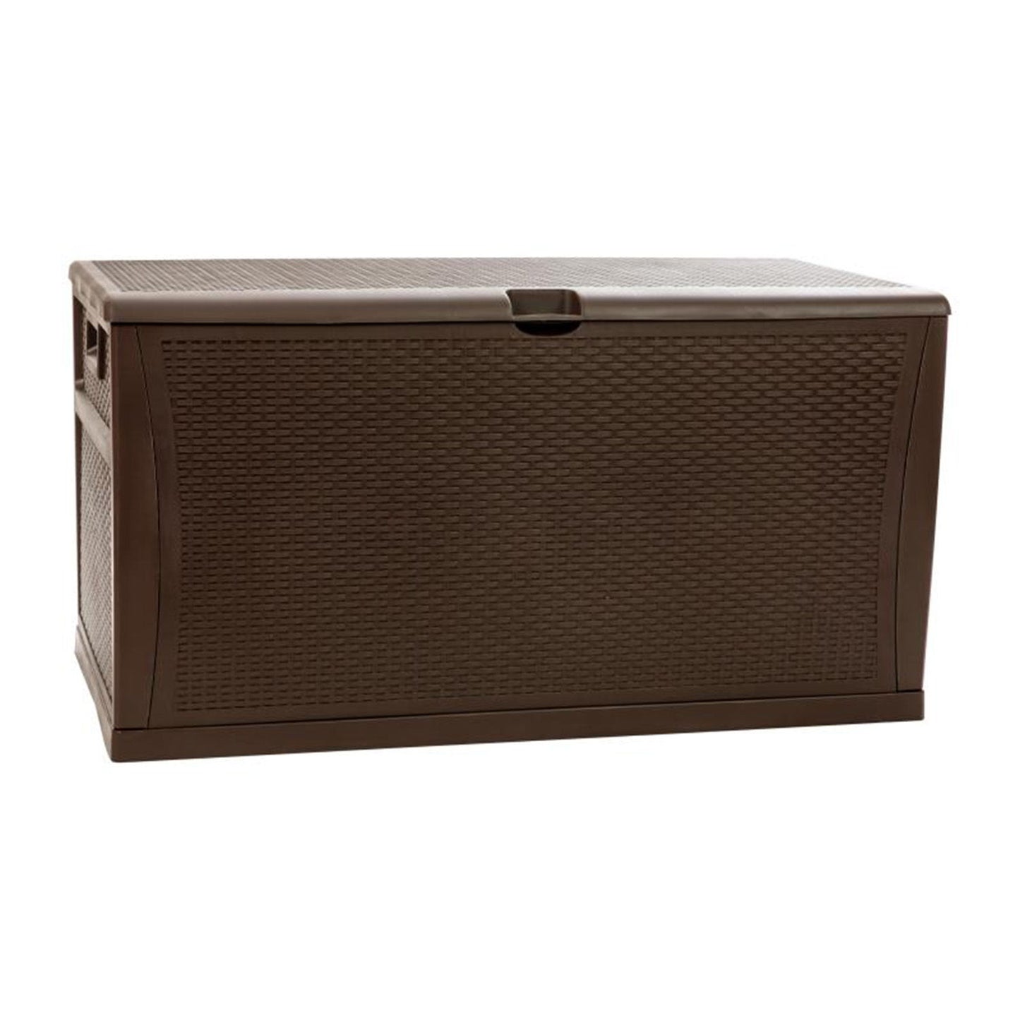 Flash Furniture - 120 Gal Plastic Deck Box - Brown