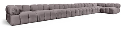 Orin - Velvet Performance Fabric Upholstered 8 Piece L-Shaped Sectional