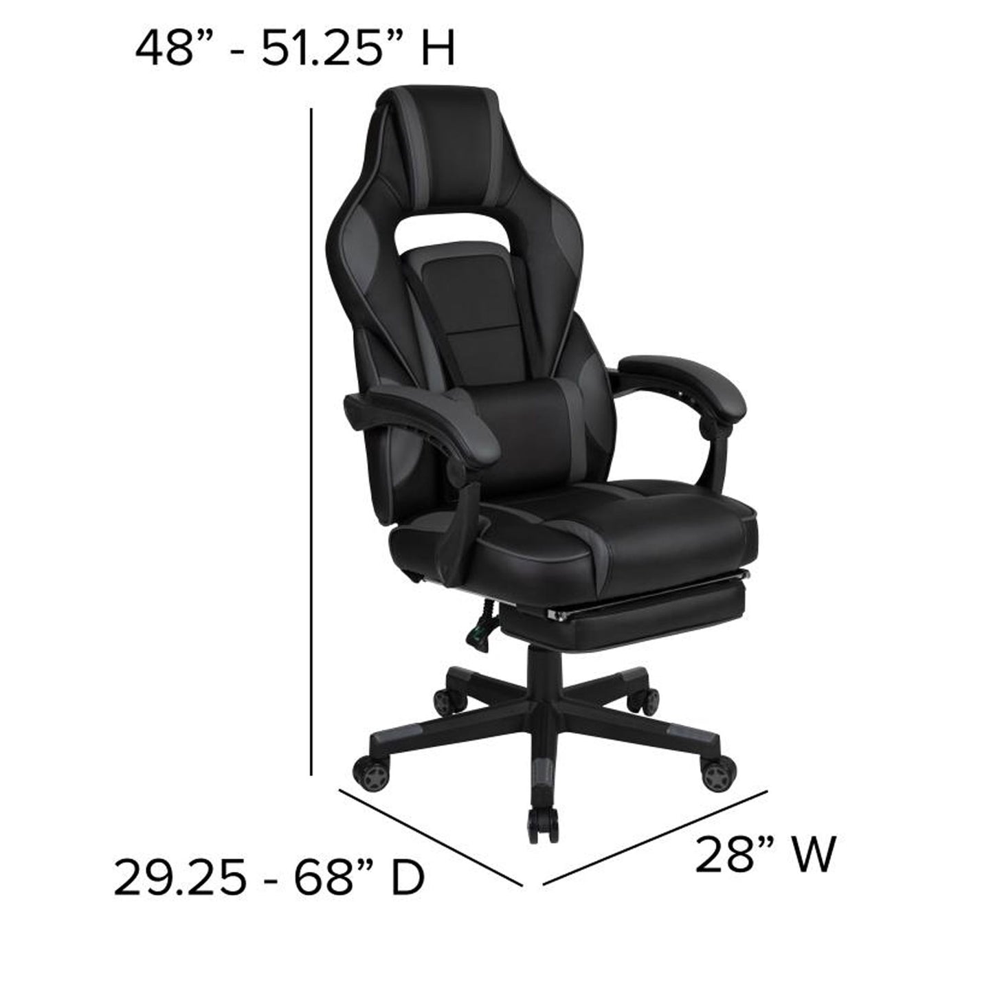 Flash Furniture - Gaming Chair & Desk Combo - Gray