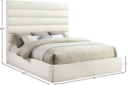 Adam - Chenille Fabric Bed With 70.5" Headboard