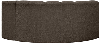Arc - Boucle Fabric 3 Piece Modular L-Shaped Sofa