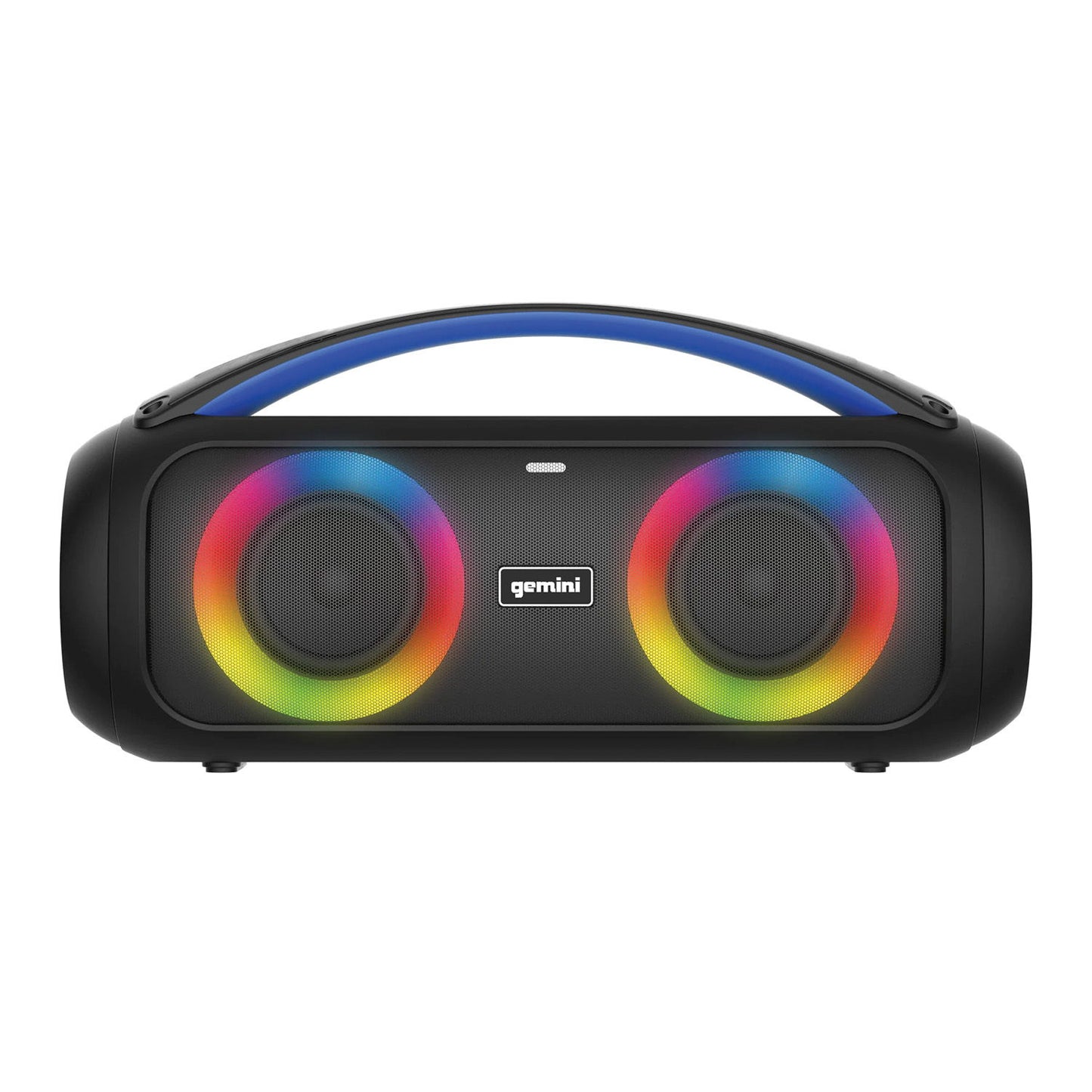 Gemini - Portable Bluetooth Speaker, Dual 3" Woofers, LED Lights, 50W RMS - Black