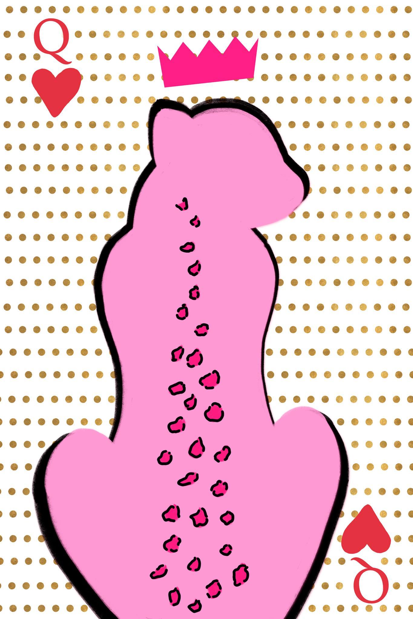 Queen Cheetah Card By Anna Quach - Pink