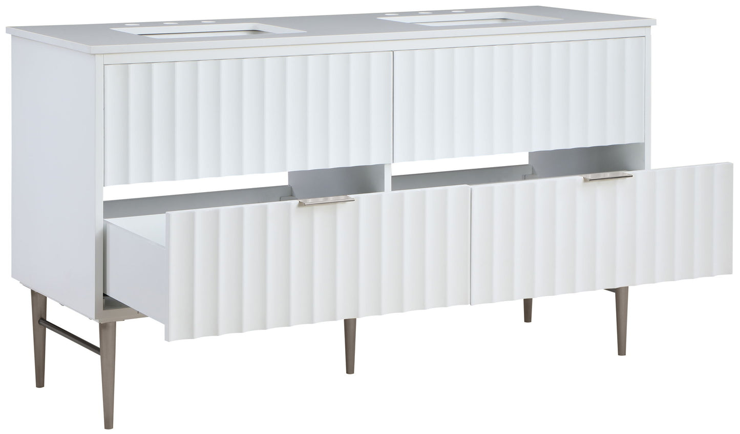 Modernist - Bathroom Vanity With Chrome Legs