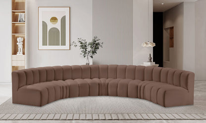 Arc - Faux Leather 7 Piece U-Shaped Modular Sofa