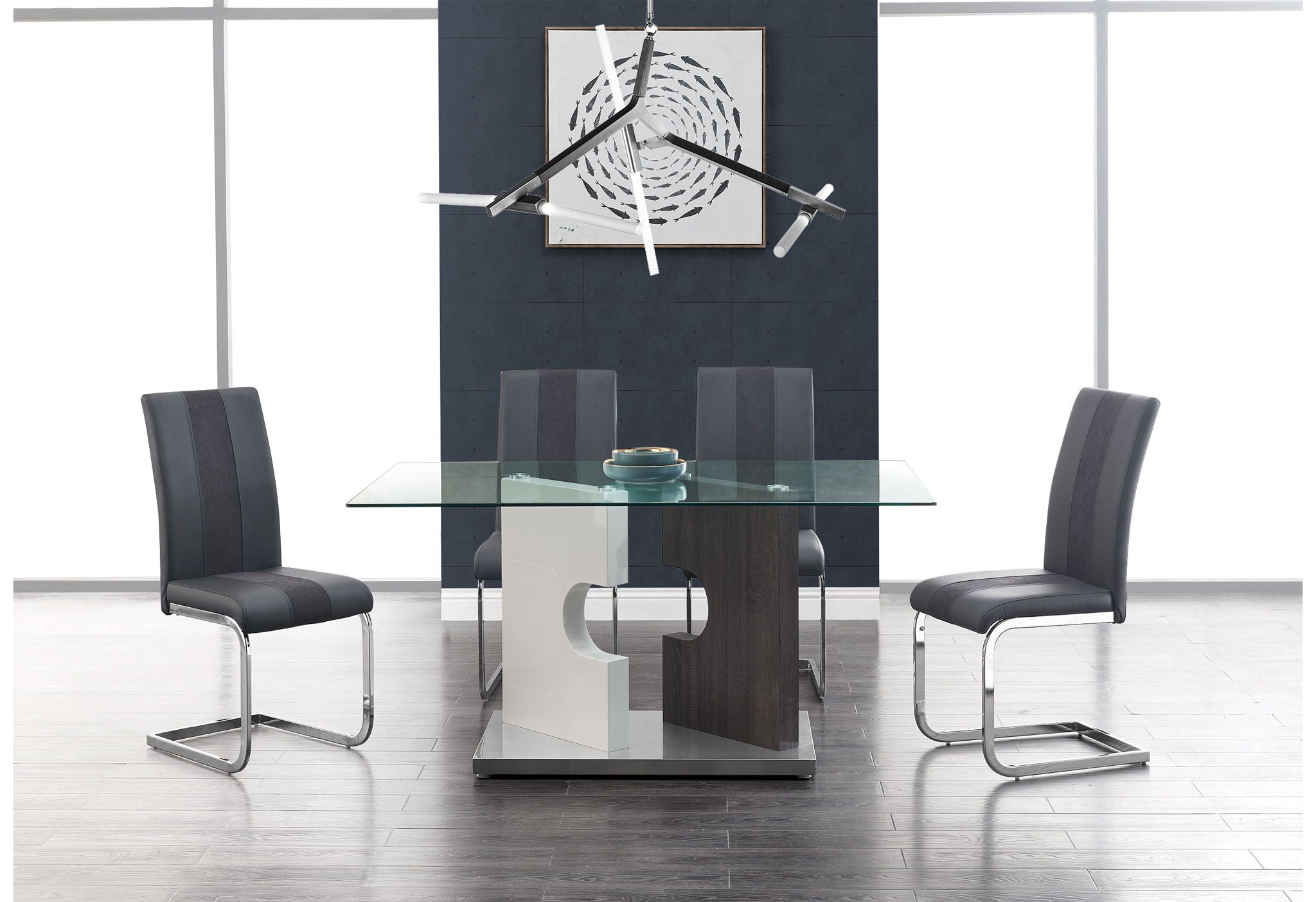 D219 - 5 Piece Dining Room Set (D219 Dining Table And 4 D915 Dining Ch ...