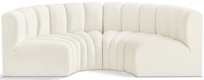 Arc - Velvet 4 Piece U-Shaped Modular Sofa