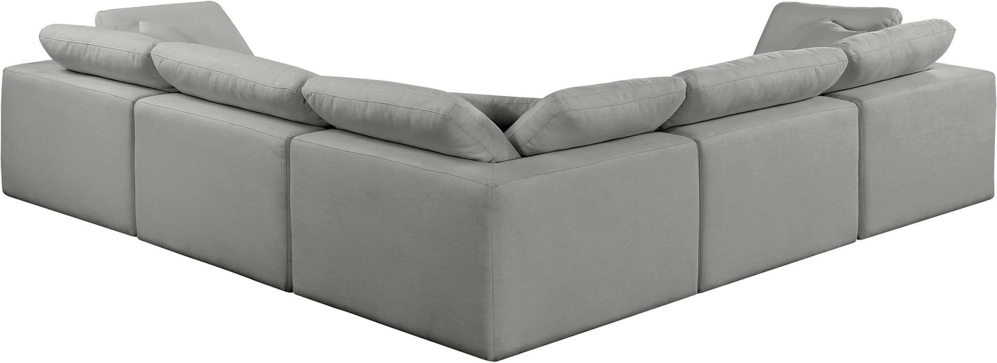 Comfy - 5 Piece Linen Modular Corner Sectional