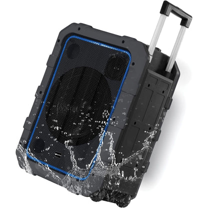 Gemini - Portable Weather-Resistant Trolley Speaker - Black