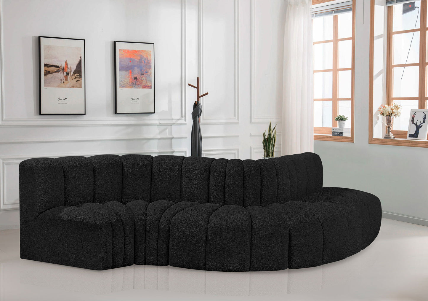 Arc - Boucle Fabric 5 Piece Modular Sofa