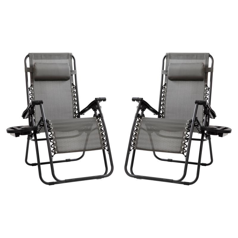 Flash Furniture - Zero Gravity Chair (Set of 2) - Gray