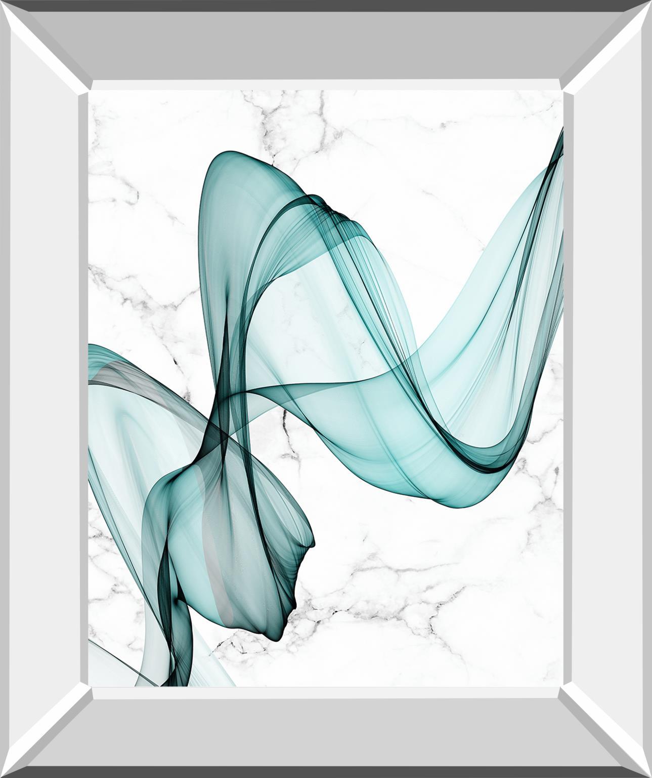Teal Ribbons I By Irena Orlov - Light Blue