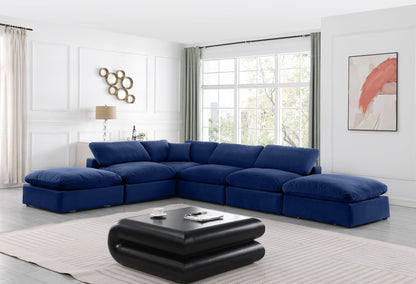 Comfy - 6 Piece Velvet Modular Sectional