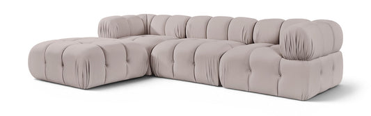 Orin - Velvet 4 Piece Modular Sectional With Chaise