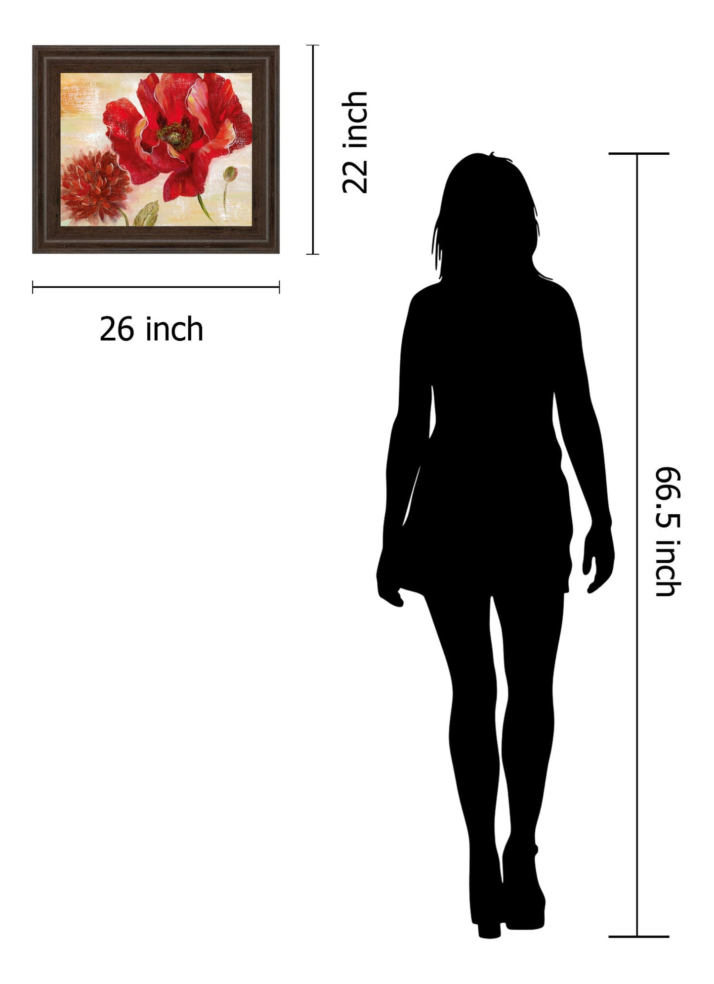 Passion For Poppies Il By Nan - Framed Print Wall Art - Red