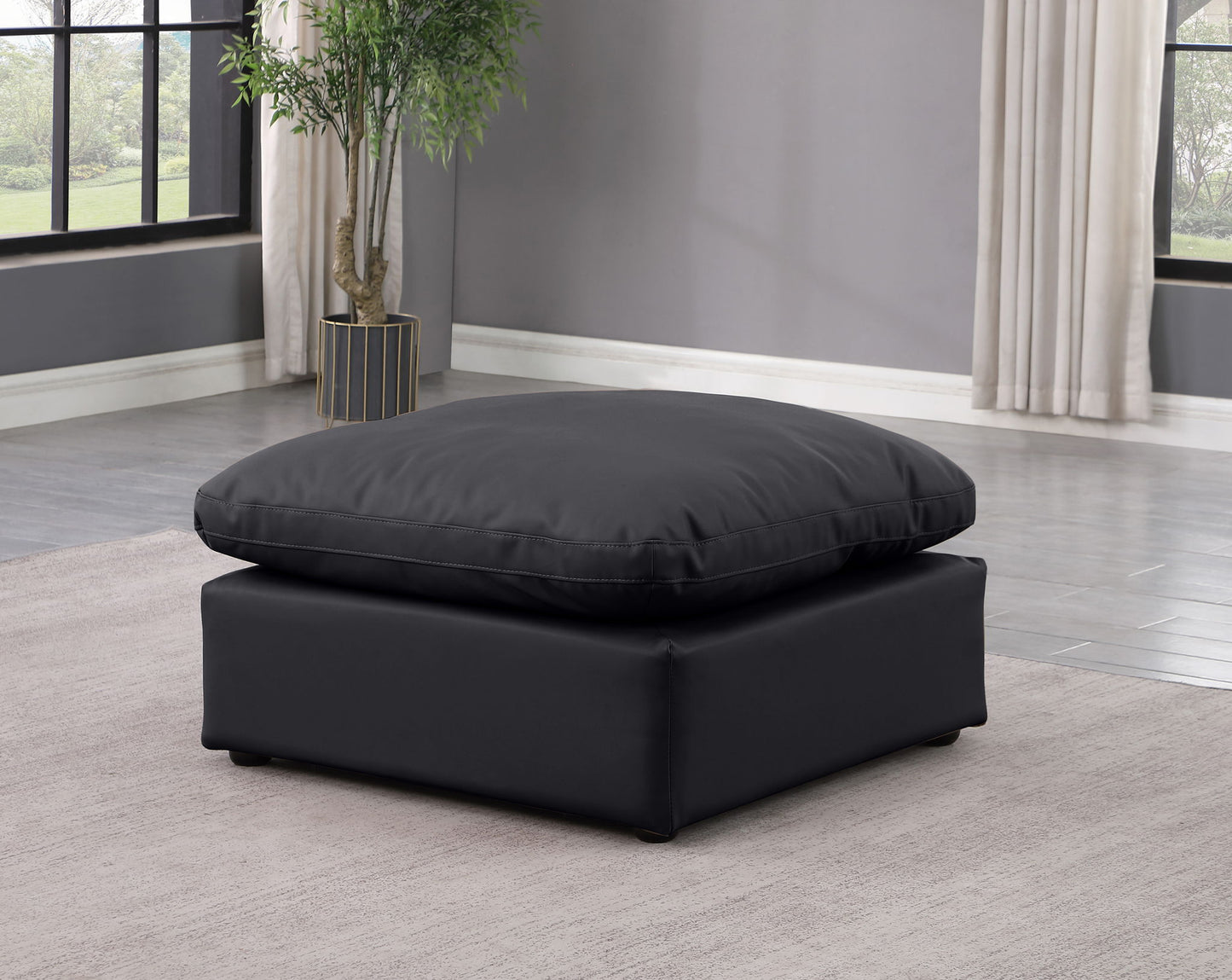 Indulge - Faux Leather Ottoman