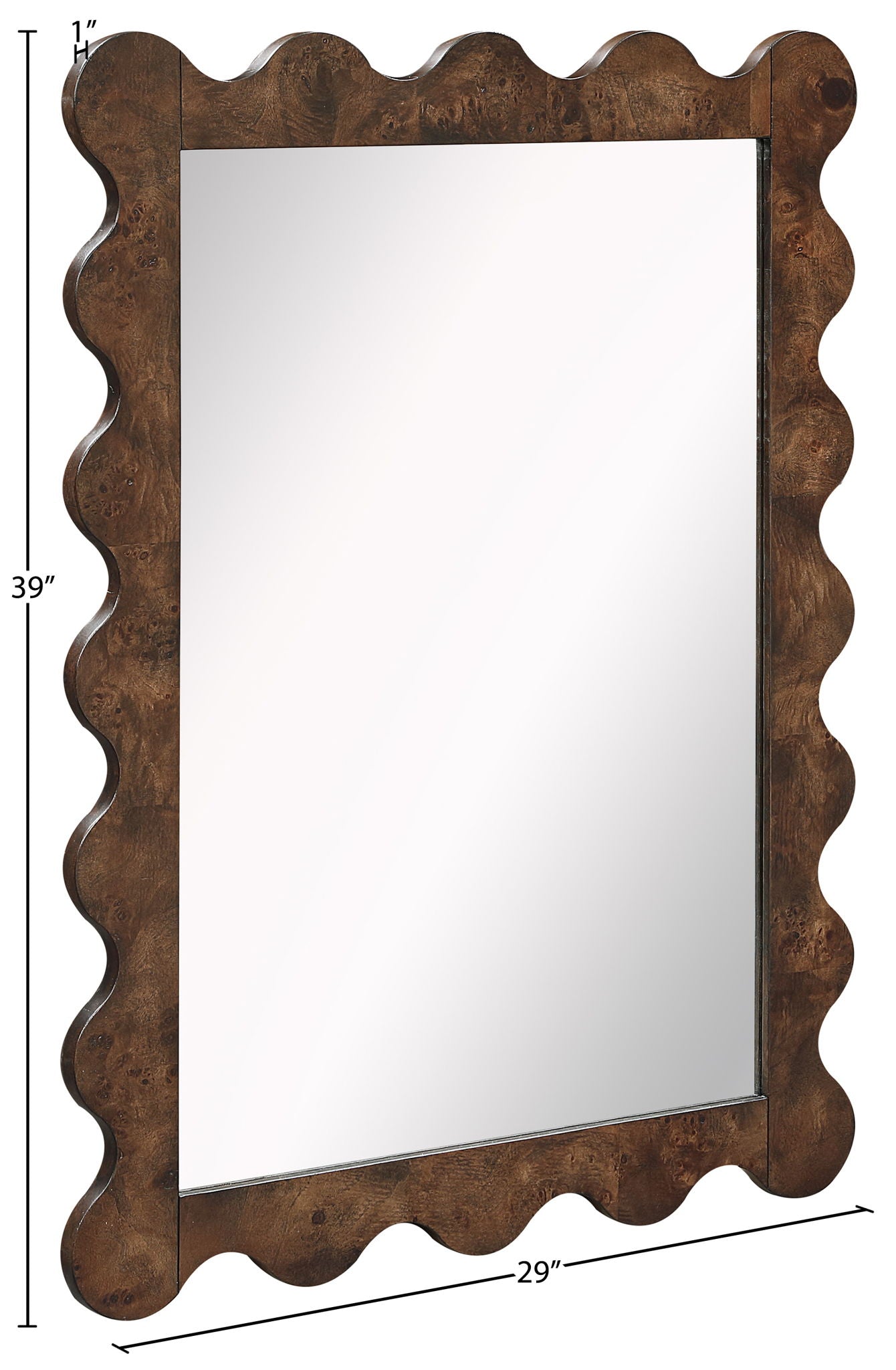 Vassa - Burl Veneer Mirror