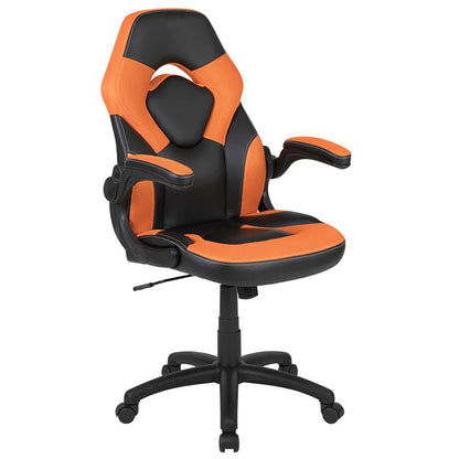 Flash Furniture - 2 Piece Racing Style Gaming Chair And Desk Set - Black / Orange