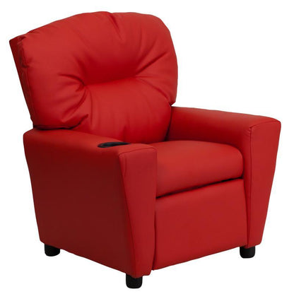 Flash Furniture - Vinyl Kid's Recliner - Red