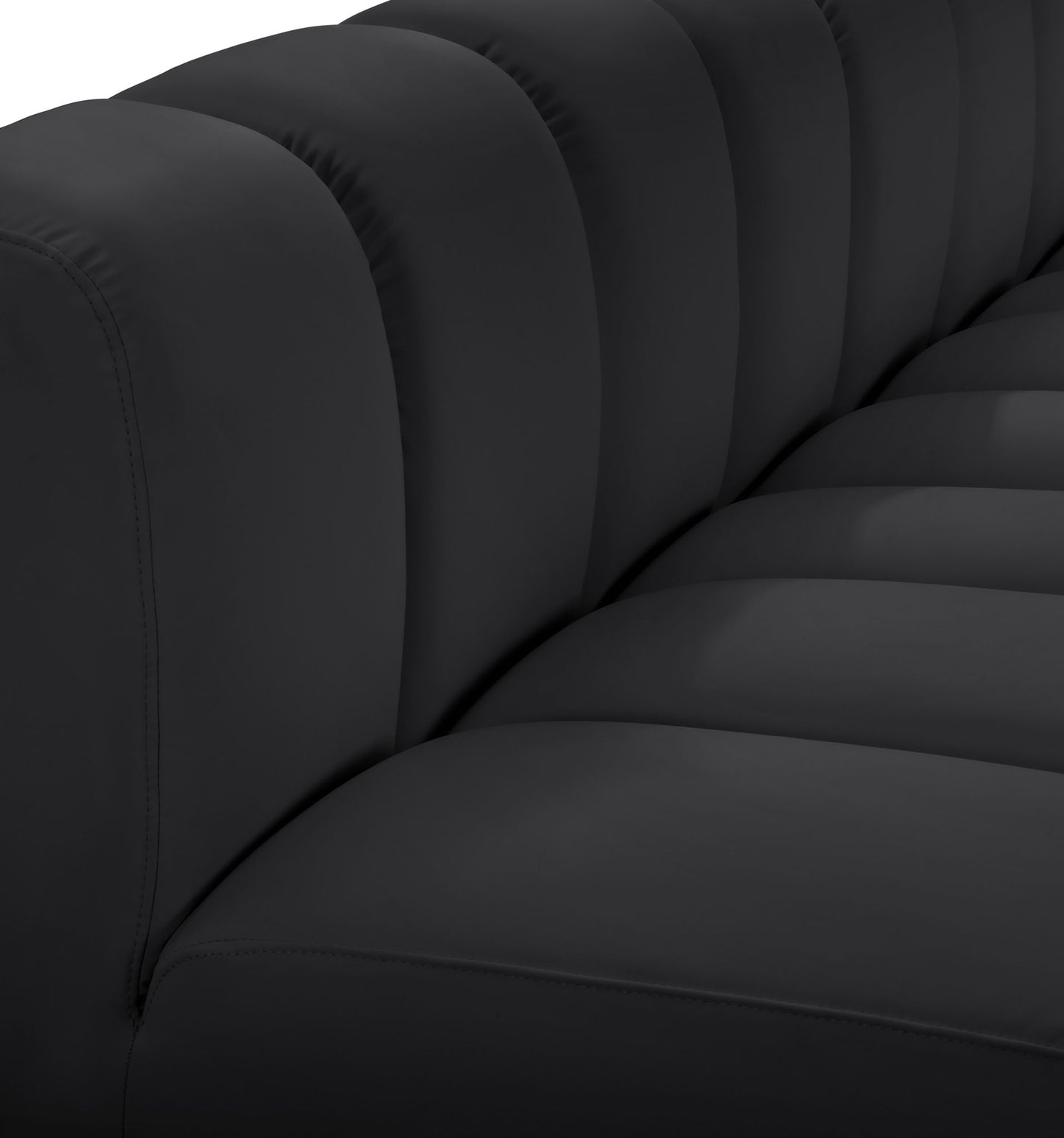 Arc - Faux Leather 3 Seats Modular Sofa