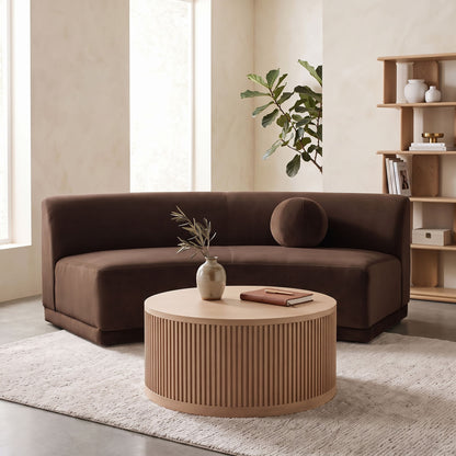 Avra - Velvet Performance Fabric Upholstered Armless Sofa