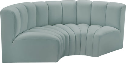 Arc - Faux Leather 3 Piece Modular U-Shaped Sofa