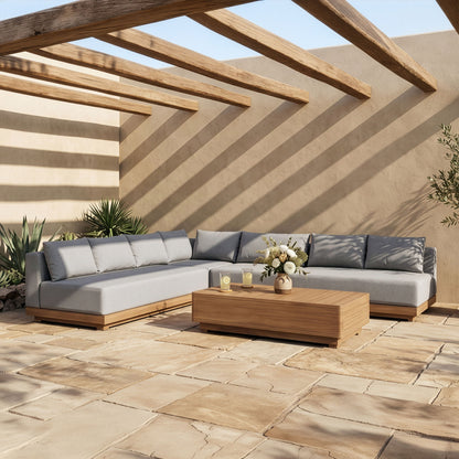 Solace - Olefin Performance Fabric 4 Piece Outdoor Patio Modular Sectional